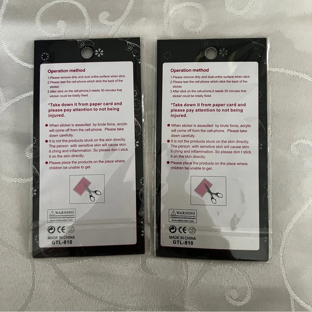 2 Jewelry Sticker Sheets y2k 2000s Rhinestone Sparkle Flip Phone Decor Cute